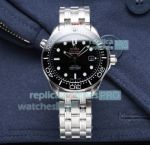 2021 New Omega Seamaster Diver 300m Co-Axial MASTER CHRONOMETER Replica Watch SS Black Dial